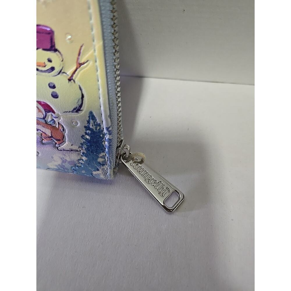 Loungefly Mickey & Friends Winter Wonderland Scene Zip Around Wallet - Picture 6 of 16